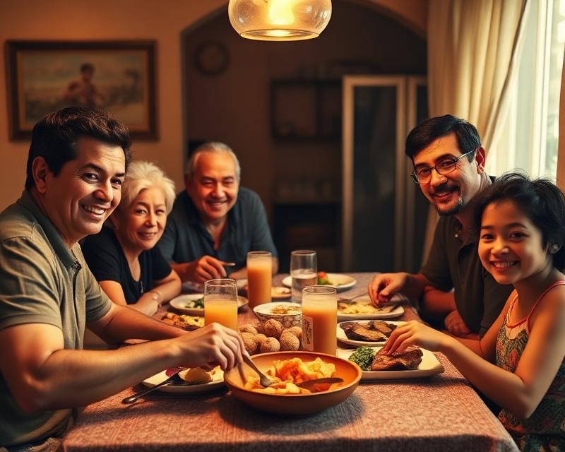 Familia venezolana reunida